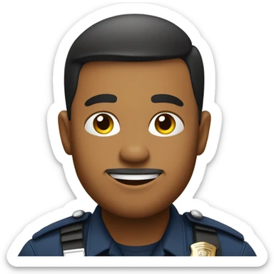 Officer staying home from work sticker