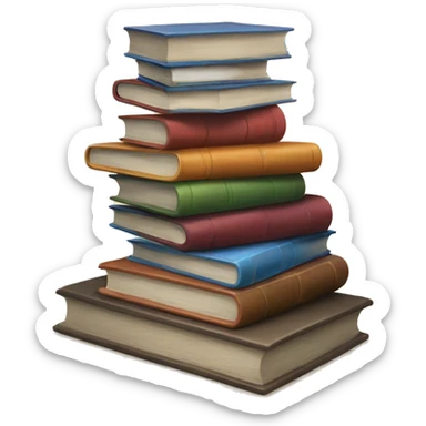 Pile of books sticker