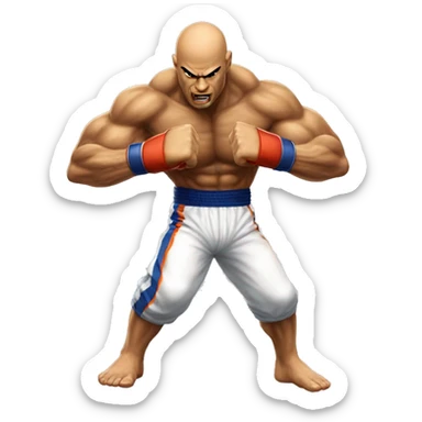 sagat street uppercut sticker