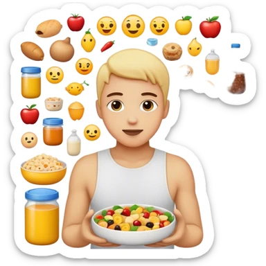 necesito crear un emoji sobre insumos viandas y a sticker