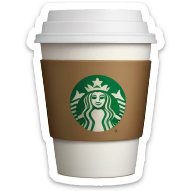 Cup of starbucks coffee sticker