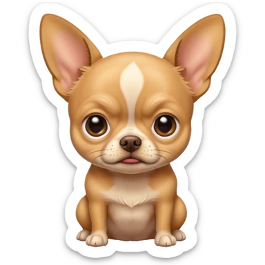 very annoying toothless chihuahua sticker