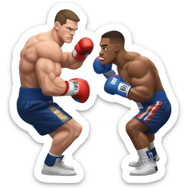 John cena boxing with Macron sticker