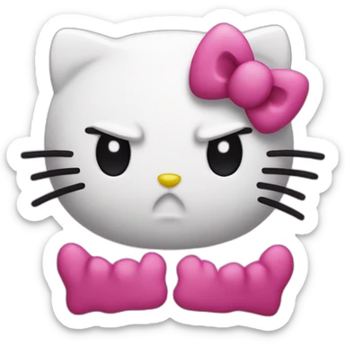 Hello kitty angry sticker