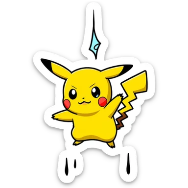sad Pikachu crying sticker