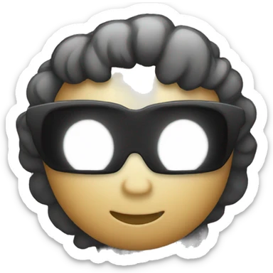 Glow with black heart  sticker