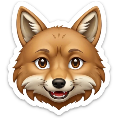 Coyote crying tears sticker