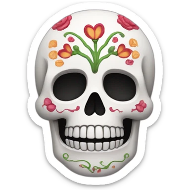 mani calavera sticker