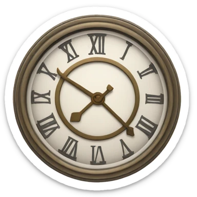 roman clock without hands sticker