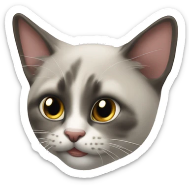 Создай стикер мордочки рыжего котика sticker