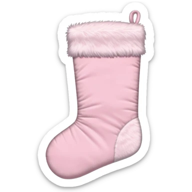 an aesthetic baby pink  christmas stocking sticker