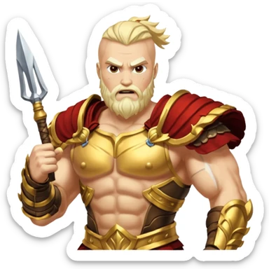 fight between Zeus and kratos  sticker