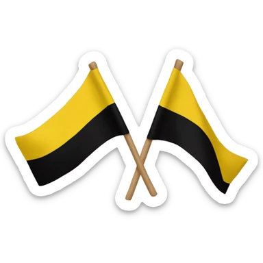 Yellow black yellow flag sticker