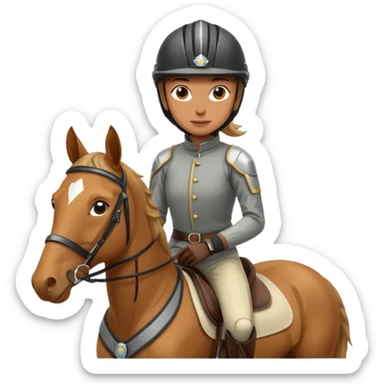elite horse in endurance with a rider on it sticker