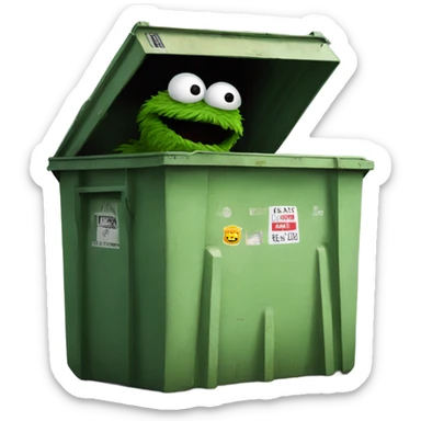 Oscar the grouch dumpster fire  sticker