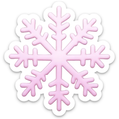 pastel pink snowflake  sticker