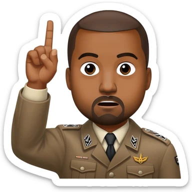 kanye west doing the nazi salute sticker