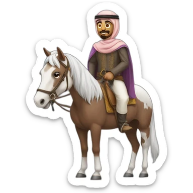 Arabian man on a horse sticker