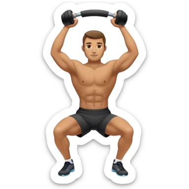 guy doing kettlebell swings sticker