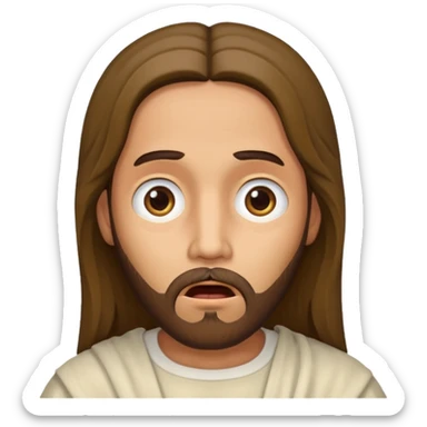 Jesus acting shocked sticker