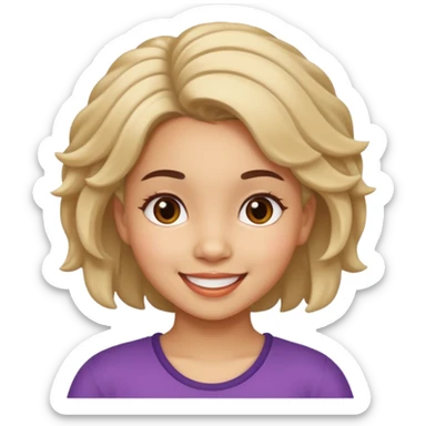 hispanic children girl with playful hairstyle  sticker