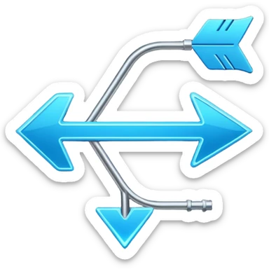 Create me an animated arrow that points down towards the bar sticker