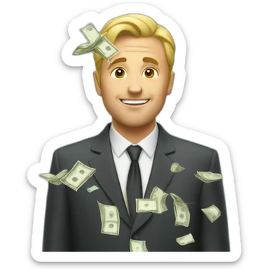 Money rain sticker