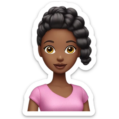 black barbie doll  sticker