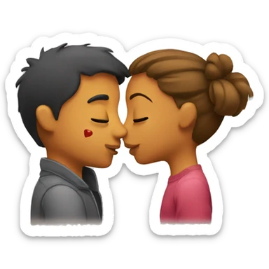 Kisses with hugs sticker