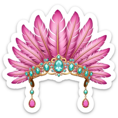 Pink Headpiece  sticker