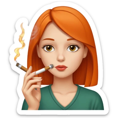 Girl smoking a blunt  sticker