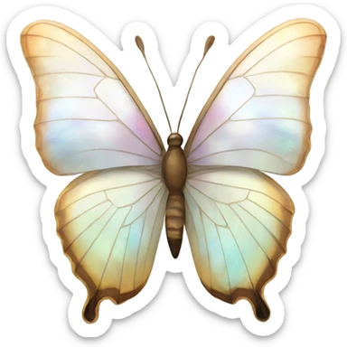 mother of pearl butterfly sticker
