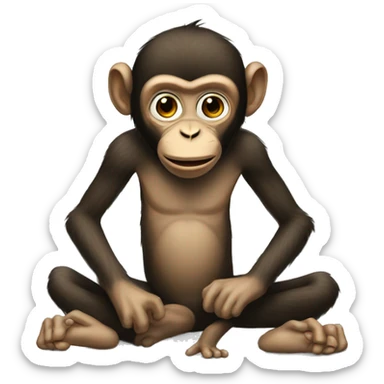 Monke with legless sticker