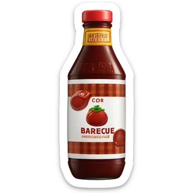 A bottle of barbecue sauce  sticker