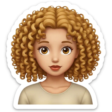 chica con rulos sticker