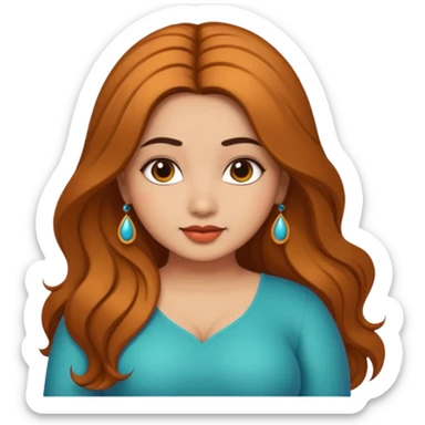 Indian curvy hair 25 years old girl sticker