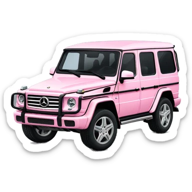 Light pink gwagon driving view sticker