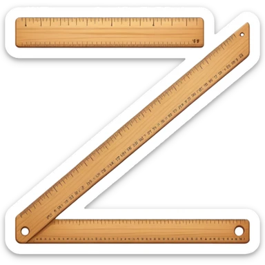 ruler with inch measurements sticker
