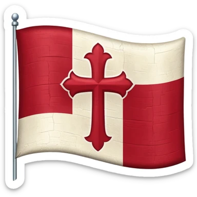 la bandera de la cruz de borgoña sticker