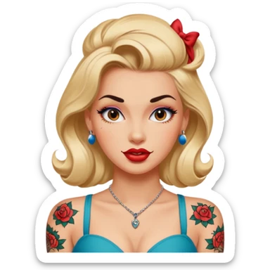 pin-up tattoo all-over sticker