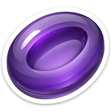 Amethyst oval-shaped worrystone sticker