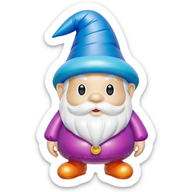   jeff koons inflatable puffy halloween gnome sticker