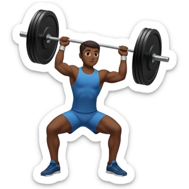 silhouette lifting a light barbell sticker