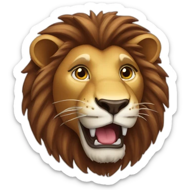 Lion with chocolatebar  sticker