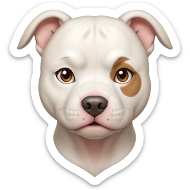 femail white pitbull sticker