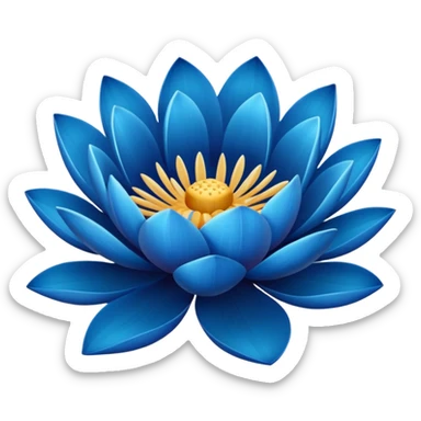 Blue lotus emoji sticker