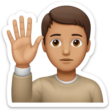 une main qui dit stop et on peut voir l'homme derriere sticker