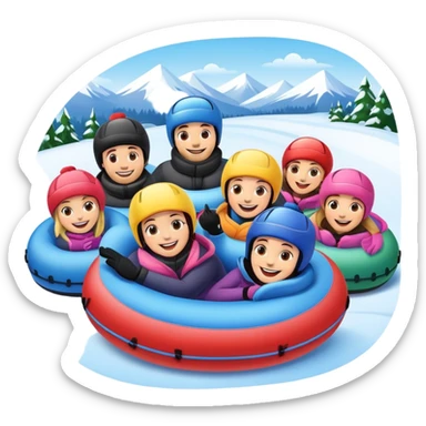 Snow tubing sticker