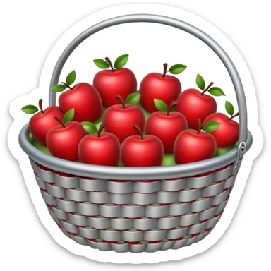 Metal Apple Basket sticker