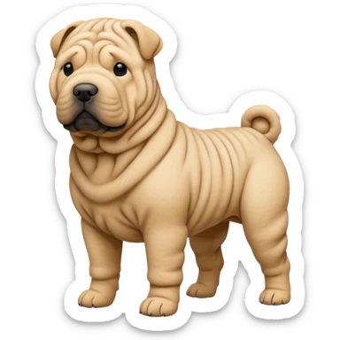 Chinese shar pei full body sticker
